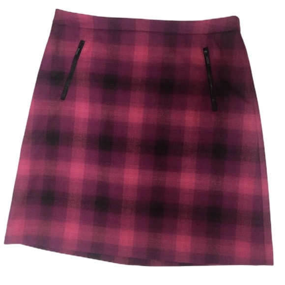 🚫SOLD🚫Halogen Pink, Purple, Black Plaid Skirt - Picture 2 of 7